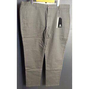 Snover Men’s Dark Grey Chino Pants Straight Leg Stretch Fit Casual NWT